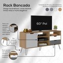Ver imagem 5 de Rack Bancada Tv 60 Pol 140 Cm Grafite Prata Branco Carvalho Arly