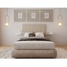 Cabeceira Estofada Bege - Maceió + Bancada - Casal - Box - 2