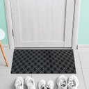 Ver imagem 2 de Tapete Capacho De Entrada 65CMX40CM Geométrico Preto e Cinza