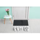 Ver imagem 1 de Tapete Capacho De Entrada 65CMX40CM Geométrico Preto e Cinza