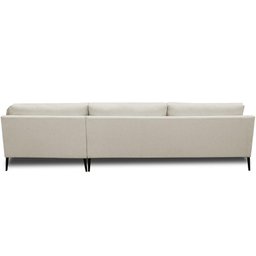 Sofá 4 Lugares com Chaise 290cm Pés Industrial Malik D06 Linho Bege Couríssimo Camel - Lyam Decor - 2