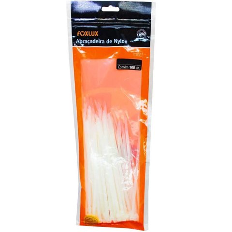 Abraçadeiras de Nylon 280 X 4.8 Mm 100 Unidades Branco Foxlux
