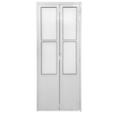 Ver imagem 1 de Porta Camarão Lambril com Vidro Aluminio Branco Linha 25 - 210x100 Esquerda