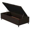 Ver imagem 3 de Base para Cama Box Baú Solteiro 88x188cm Hit I02 Suede Marrom - Mpozenato