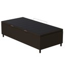 Ver imagem 1 de Base para Cama Box Baú Solteiro 88x188cm Hit I02 Suede Marrom - Mpozenato