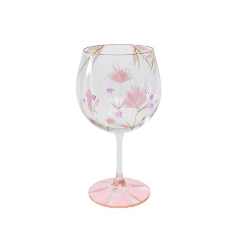 Taça para Gin Cristal Pintada À Mão Mavie Rosa