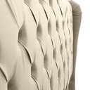 Ver imagem 2 de Cabeceira Estofada 1.95 para Cama Box King Capitonê Dubai Suede Areia - Lh Móveis