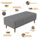 Ver imagem 3 de Kit 02 Puffs Decorativo Sala de Estar Bali W01 Pés Palito 120x50cm Pied Poule - Lyam Decor