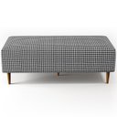 Ver imagem 7 de Kit 02 Puffs Decorativo Sala de Estar Bali W01 Pés Palito 120x50cm Pied Poule - Lyam Decor
