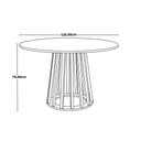 Ver imagem 6 de Conjunto Mesa de Jantar Talia Amadeirada Branca 120cm com 6 Cadeiras Eames Eiffel - Nude