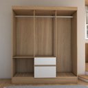 Ver imagem 6 de Guarda-roupa Casal Sena Slim 6 Portas 2 Gavetas Amêndola Touch/off White - Panorama Móveis