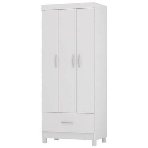 Guarda Roupa Solteiro 03 Portas 31060 Branco Demobile