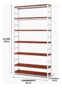 Ver imagem 4 de Estante Multiuso Organizador Livreiro Estilo Industrial 180x90 Branco Mogno