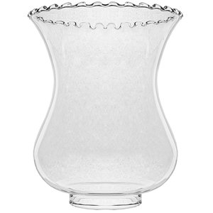 Cupula Baixa de Vidro Transparente para Lampião Vintage