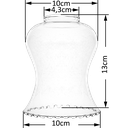 Ver imagem 2 de Cupula Baixa de Vidro Transparente para Lampião Vintage