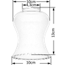 Cupula Baixa de Vidro Transparente para Lampião Vintage - 2