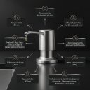 Ver imagem 4 de Dispenser de Detergente Dosador para Embutir Aço Inox 304 Inox Escovado Cozix