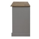 Ver imagem 6 de Escrivaninha Boho com 4 Gavetas Cor Cinza e Madeira Natural