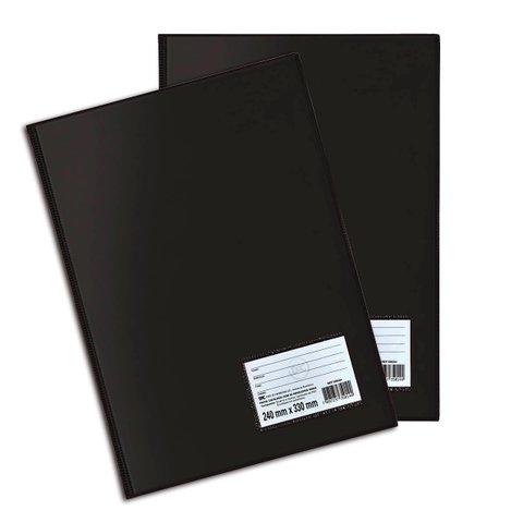 Conj 2 Pasta Catálogo Preta Ofício 50 Plásticos Finos Dac 52977-1090