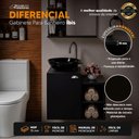 Ver imagem 2 de Gabinete Suspenso Íbis 1 Porta MDP 57cm Preto com Cuba Resina Pontto Lavabo