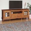 Ver imagem 1 de Rack para Sala Madeira Maciça com Pés Luis Xv 2 Portas 2 Gavetas e Nicho Hannover 60812 Linz Móveis