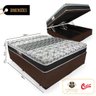 Cama Box Com Baú Queen + Colchão De Molas - Castor - Class Tecnopedic One Face 158x198x67cm:marrom - 4