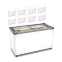 Ver imagem 1 de Kit - Freezer Horizontal Tampa de Vidro 318 Litros Nf40 220v + 8 Cestos Nextgen Branco 220v