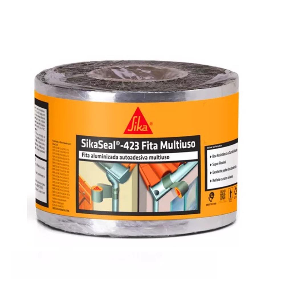 Fita Aluminizada Manta Asfaltica Sika Seal 10cm X 10m Sika - 1