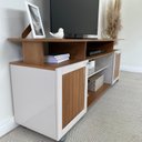 Ver imagem 3 de Rack com Painel Ripado com Suporte para TV até 60 Polegadas 168CMX180CM