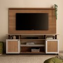 Ver imagem 1 de Rack com Painel Ripado com Suporte para Tv até 60 Polegadas 168cmx180cm