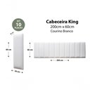 Ver imagem 2 de Placas Cabeceira King 200cm X 60cm 10 Placas Courino Branco