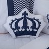 Kit De Berço Trança Para Menino Coroa Pequeno Príncipe Marinho - 4