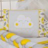 Kit Protetor de Berço Nuvem Chuva De Amor e Benção Amarelo - 3