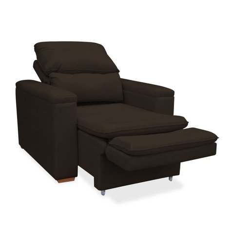 Poltrona do Papai Confortável Retrátil Reclinável Suede Srj:marrom