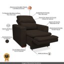 Ver imagem 6 de Poltrona do Papai Confortável Retrátil Reclinável Suede Srj:marrom