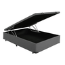 Cama Box Casal Baú Suede Cinza 138x188x35 - Fábrica de Tudo - 2