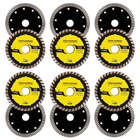 Kit 12 Disco Serra Circular Lâmina 110mm Mármore Concreto