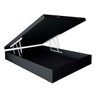 Cama Box Baú Casal Colchão Molas Superlastic D'Angelis + Box Sintético 62x138x188 Preto - 2