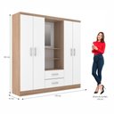 Ver imagem 2 de Guarda Roupa Casal Capelinha com 4 Portas 2 Gavetas - Branco - Demolição Branco - Demolição