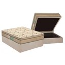 Ver imagem 1 de Cama Box Baú Casal: Colchão Espuma Polar D45 Pérola + Base CRC Suede Clean(138x188)
