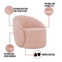 Ver imagem 4 de Sofá 2 Lugares Orgânico 140cm Morgan e 2 Poltronas Lua Veludo Rose D03 - D’Rossi
