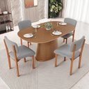 Ver imagem 2 de Kit 04 Cadeiras para Sala de Jantar Cozinha Living Estofada Dara L02 Bouclê Cinza - Lyam Decor