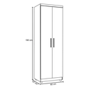 Ver imagem 4 de Armário Multiuso Sabrina 2 Portas Prateleira e Cabideiro Branco Ajl