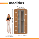 Ver imagem 3 de Guarda Roupas Modulado Closet de Canto 2 Portas Madrid Maxel