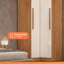 Ver imagem 5 de Guarda Roupas Modulado Closet de Canto 2 Portas Madrid Maxel