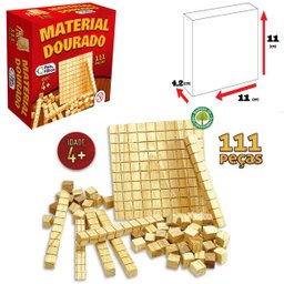 Jogo Didático Madeira Material Dourado 111 Pcs Pais e Filhos - 3