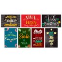 Ver imagem 1 de Kit 7 Placas Decorativas Frases Motivacional Fé Mdf 20x30 cm