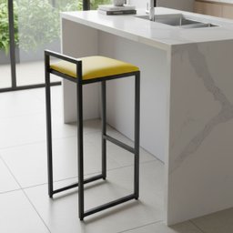 Banqueta Industrial Cozinha Bar Balcão Bistrô Quadro Estofado Metalon:amarelo - 6 Banqueta Industrial Cozinha Bar Balcão Bistrô Quadro Estofado Metalon:amarelo - 6