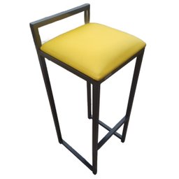 Banqueta Industrial Cozinha Bar Balcão Bistrô Quadro Estofado Metalon:amarelo - 1 Banqueta Industrial Cozinha Bar Balcão Bistrô Quadro Estofado Metalon:amarelo - 1