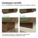 Ver imagem 5 de Rack Suspenso para Tv até 80 Polegadas 218 Cm 2 Portas Rustic/verde Vik Madesa
